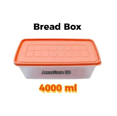 Picture of Big Size Freezer Food Storage Box, Bread Box, Microwave Safe Container 4000 ml BPA Free, Air Tight Box Bp