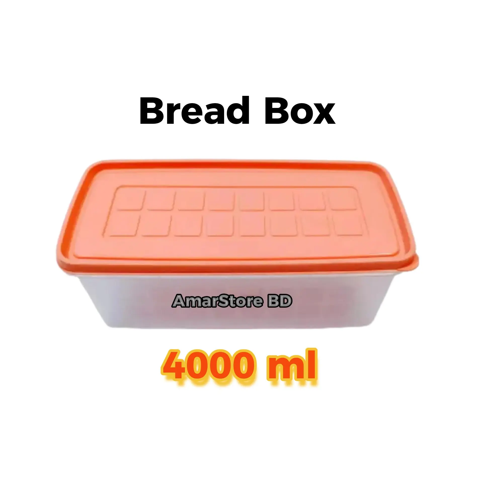 Picture of Big Size Freezer Food Storage Box, Bread Box, Microwave Safe Container 4000 ml BPA Free, Air Tight Box Bp