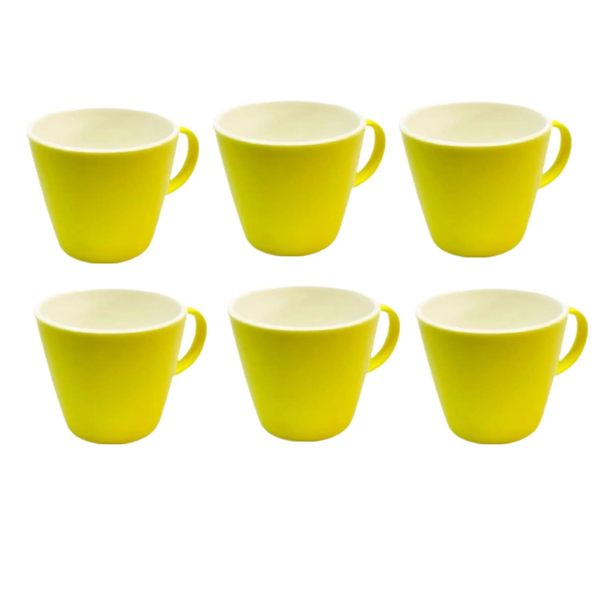Picture of 3 inch Double Color Melamine Tea Cup 6 pcs set - Multicolor - Multicolor