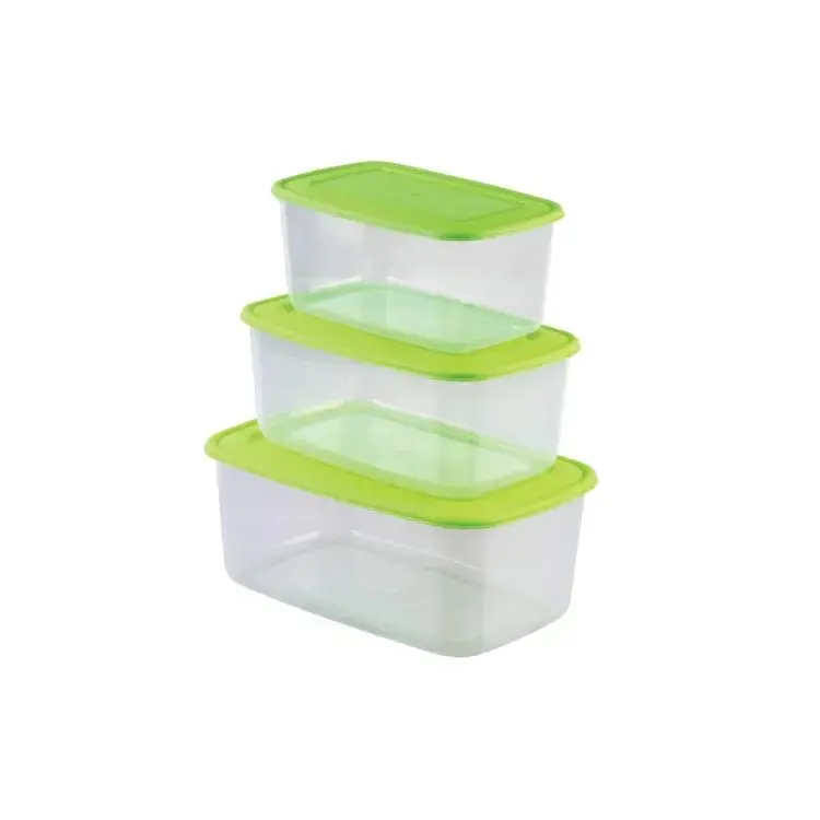 Picture of Plastic Food Storage Container Box With Lids - 3pcs Set 2000ml, 3000ml, 4800ml