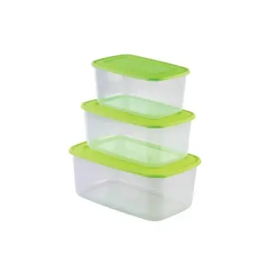 Picture of Plastic Food Storage Container Box With Lids - 3pcs Set 2000ml, 3000ml, 4800ml