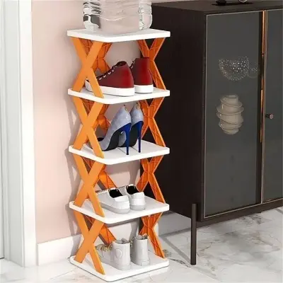 Picture of 5 Layer Shoe Rack Multifunctional Rack - Orange