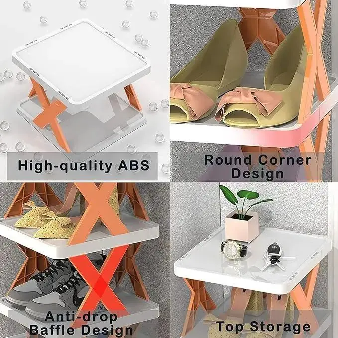 Picture of 5 Layer Shoe Rack Multifunctional Rack - Orange