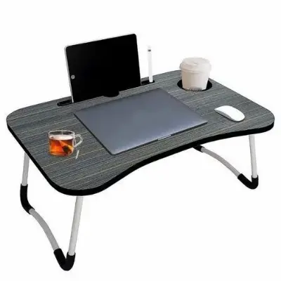 Picture of Portable Foldable Home Laptop/Notebook Stand Desk/Table- Black - Multicolor