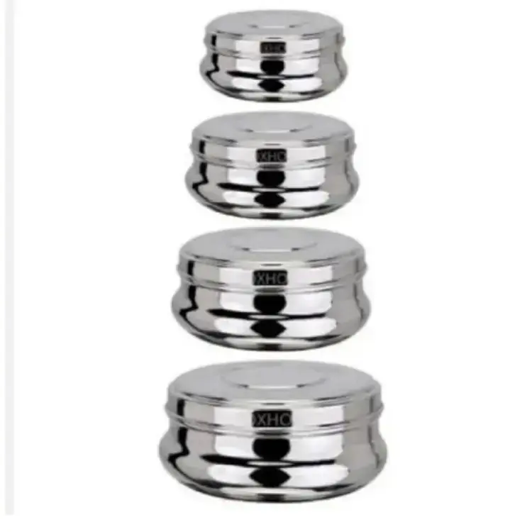 Picture of 4Pcs Bowl Set Bati Set -High Quality Steel - Non Magnet - Silver