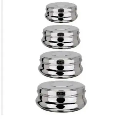 Picture of 4Pcs Bowl Set Bati Set -High Quality Steel - Non Magnet - Silver