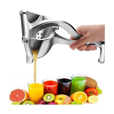 Picture of Fruit Press Manual Juicer Hand Juice Press Squeezer Fruit Juicer Extractor - Silver