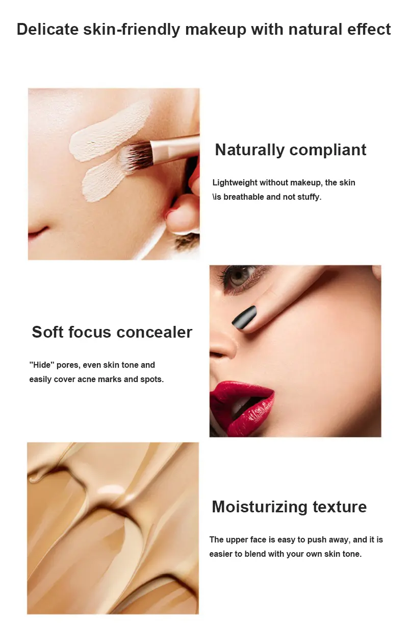 Picture of 30ml Light Translucent Foundation Cream Moisturizing Breathable Oil Control Non-greasy Makeup Concealer Women's Cosmetics