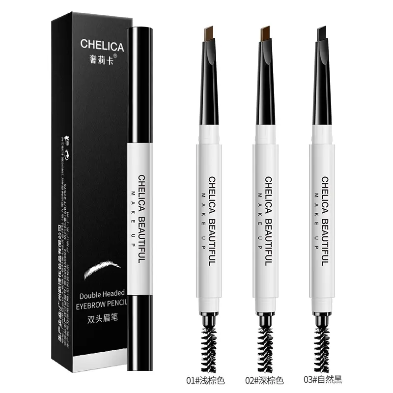 Picture of Eyebrow Pencil With Brush Waterproof Long-lasting Natural Professional Fine Sketch Liquid Eye Brow Pencil Tattoo Liquid