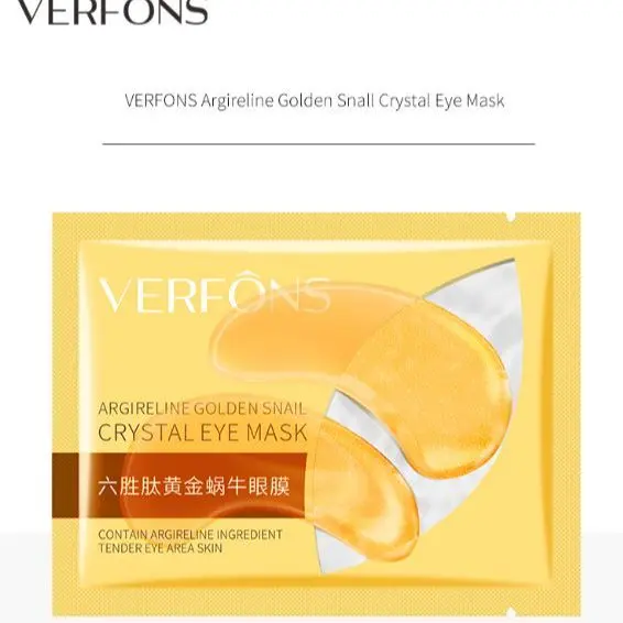 Picture of VERFONS Golden+Green Snail Crystal Eye Mask Wrinkle-free Eye Mask is gentle and non-irritating.