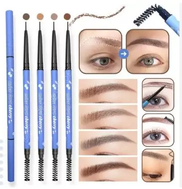 Picture of Eyebrow Pencil With Brush Waterproof Long-lasting Natural Professional Fine Sketch Liquid Eye Brow Pencil Tattoo Liquid