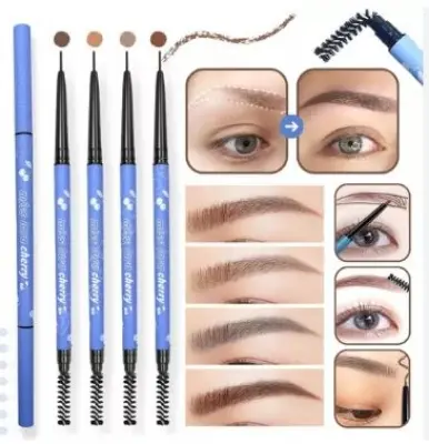 Picture of Eyebrow Pencil With Brush Waterproof Long-lasting Natural Professional Fine Sketch Liquid Eye Brow Pencil Tattoo Liquid