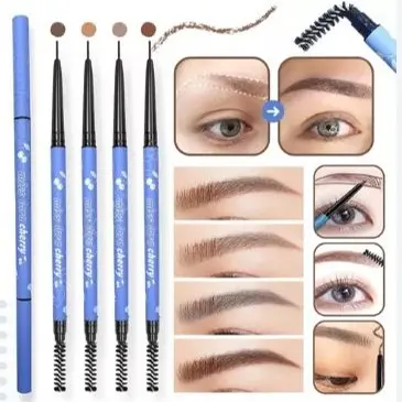 Picture of Eyebrow Pencil With Brush Waterproof Long-lasting Natural Professional Fine Sketch Liquid Eye Brow Pencil Tattoo Liquid