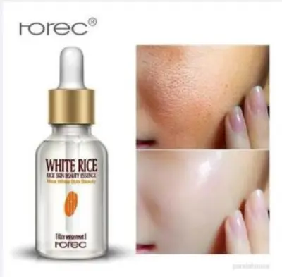 Picture of ROREC White Rice Serum Reduces Wrinkles and Lighten Dark Spots Pore Minimizer Anti- Aging Face Moisturizer Skin Lightening - 15ml