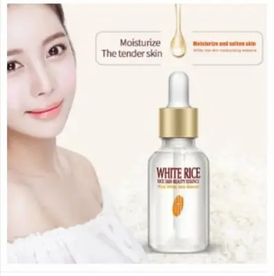 Picture of ROREC White Rice Serum Reduces Wrinkles and Lighten Dark Spots Pore Minimizer Anti- Aging Face Moisturizer Skin Lightening - 15ml
