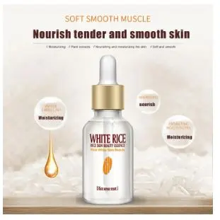 Picture of ROREC White Rice Serum Reduces Wrinkles and Lighten Dark Spots Pore Minimizer Anti- Aging Face Moisturizer Skin Lightening - 15ml