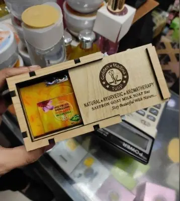 Picture of tulip premium saffron whitening goat milk soap  -90g