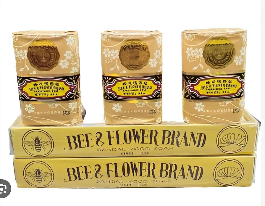 Picture of Bee & Flower Soap Bar Sandalwood Soap Moisturizing Bath Bar Soap Nourishes Your Skin 4.4 oz(Pack of 4)