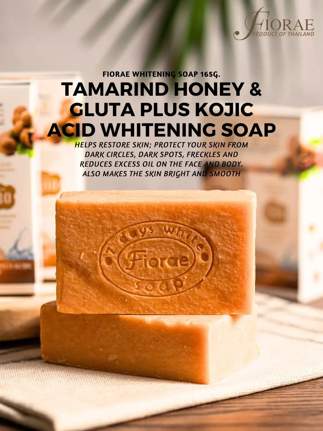 Picture of Fiorae Tamarind Honey And Gluta Kojic 7days Whitening Soap 165g
