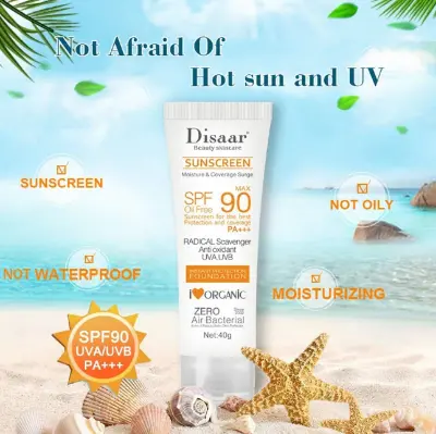 Picture of DISAAR BEAUTY SPF 90 Sunscreen - Oil Free with Instant Protection and Moisturizing Coverage