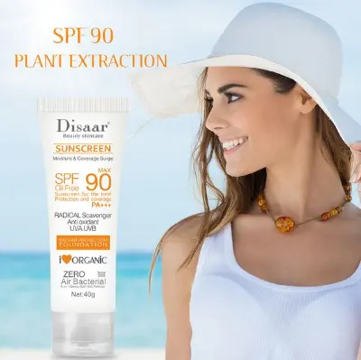 Picture of DISAAR BEAUTY SPF 90 Sunscreen - Oil Free with Instant Protection and Moisturizing Coverage
