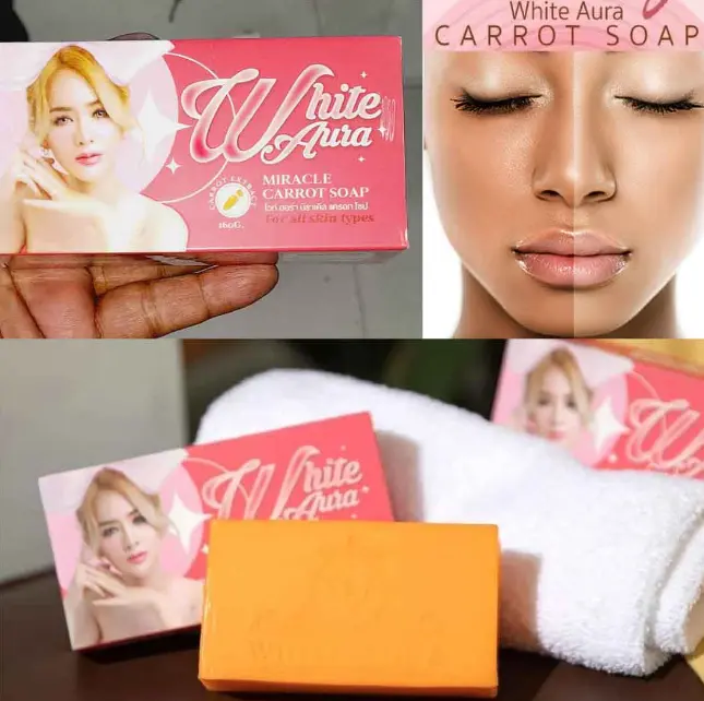 Picture of Handmade White Aura Soap White Aura Miracle Carrot Soap