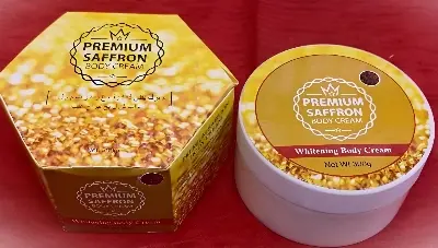 Picture of premium saffron body cream made in iran 300gm