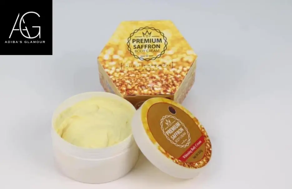 Picture of premium saffron body cream made in iran 300gm