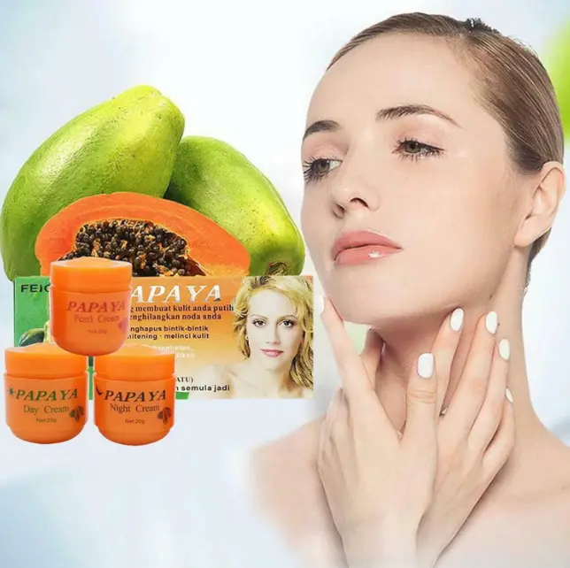 Picture of 2 Sets of FEIQUE PAPAYA Whitening Cream Anti Freckle Skin Fei Nourishing
