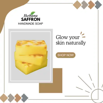 Picture of Ikebana Saffron (Goatmilk Handmade Soap (90 gm)