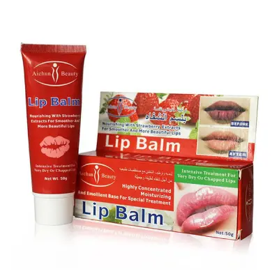 Picture of Moisturizing Lip Balm Strawberry Smoother Dry Chapped Lips 50g/1.76oz
