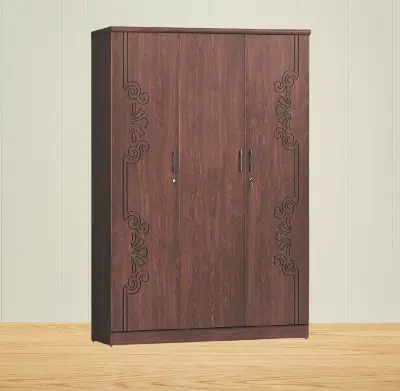 Picture of Furniture Express Antique Secure 3-Door Almirah, Partex MDF Laminated Board Wardrobe 72/48