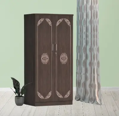 Picture of Furniture Express MDF Laminated Board Wardrobe, Antique Secure 2-Door Almirah 72/28