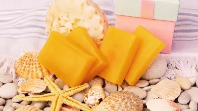 Picture of Handmade Saffron Soap With Goat Milk 90gm