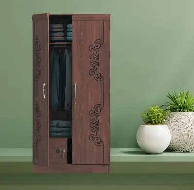 Picture of Furniture Express Antique 2 Door Cloth Storage Almirah Media Storage Cabinet 72/28