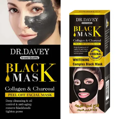 Picture of DR Davey Collagen & Charcoal Whitening Peel Off Black Mask