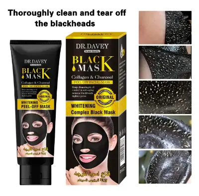 Picture of DR Davey Collagen & Charcoal Whitening Peel Off Black Mask