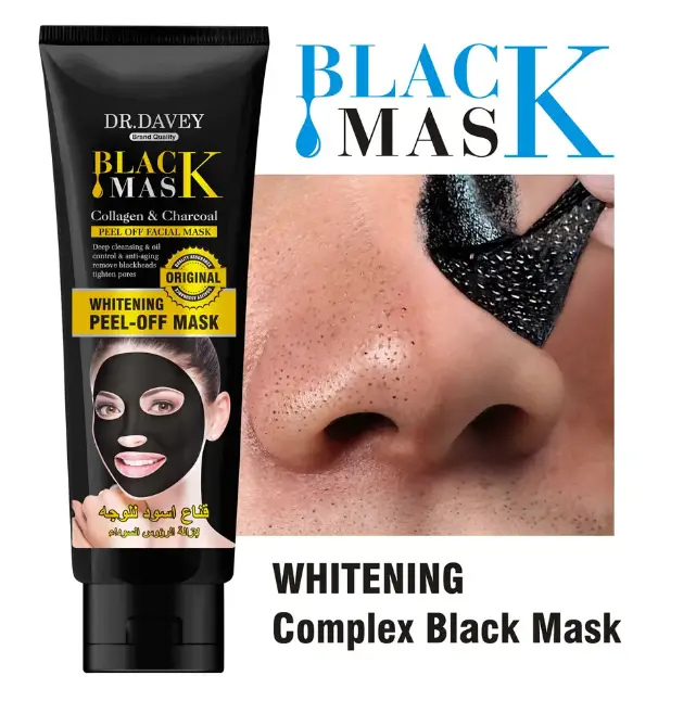 Picture of DR Davey Collagen & Charcoal Whitening Peel Off Black Mask