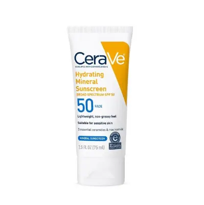 Picture of CeraVe Hydrating Mineral Face Sunscreen Broad Spectrum SPF 50