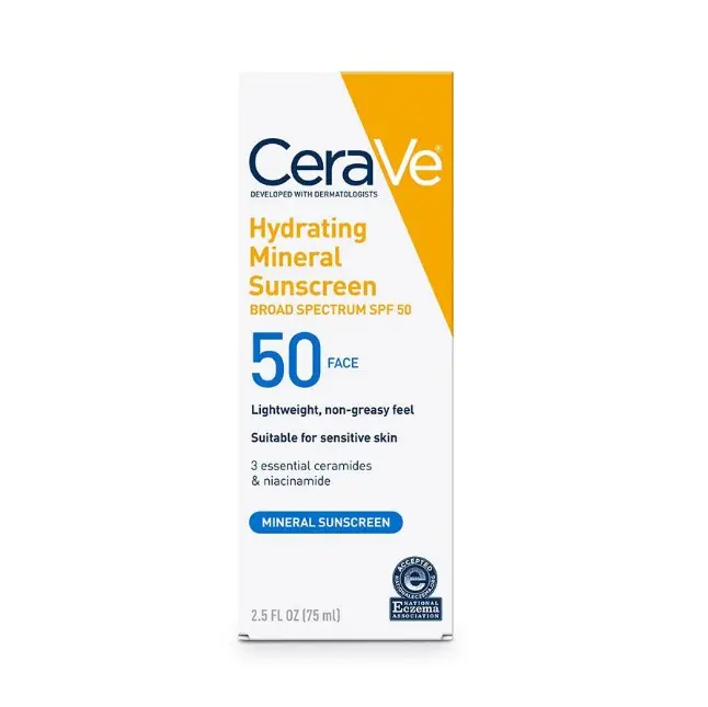 Picture of CeraVe Hydrating Mineral Face Sunscreen Broad Spectrum SPF 50