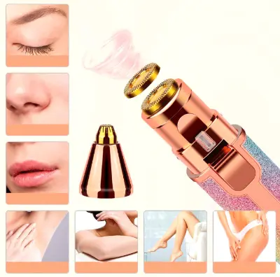 Picture of Buy Villa Blawless 2 In 1 Eyebrow Trimmer Runtime 30 Min Body Groomer For Women-Multicolor Usb Charger, Cordless