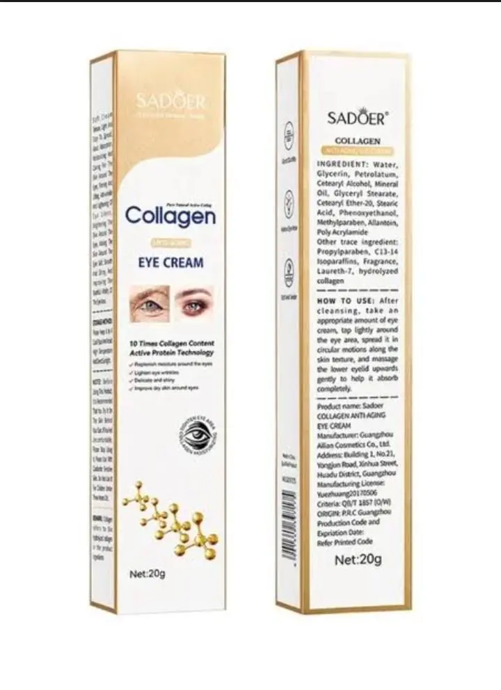 Picture of SADOER Collagen Eye Cream – Revitalize Your Eyes – 20g