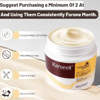 Picture of Karseell Collagen Hair Treatment Mask - Deep Repair Conditioning Argan Oil Collagen Hair Mask Essence For Dry & Damaged Hair