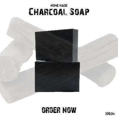 Picture of Charcoal Soap - Homemade Soap For Face & Body 100gm