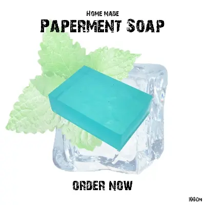 Picture of Peppermint Handmade Soap, For Skin Softening, 100gm