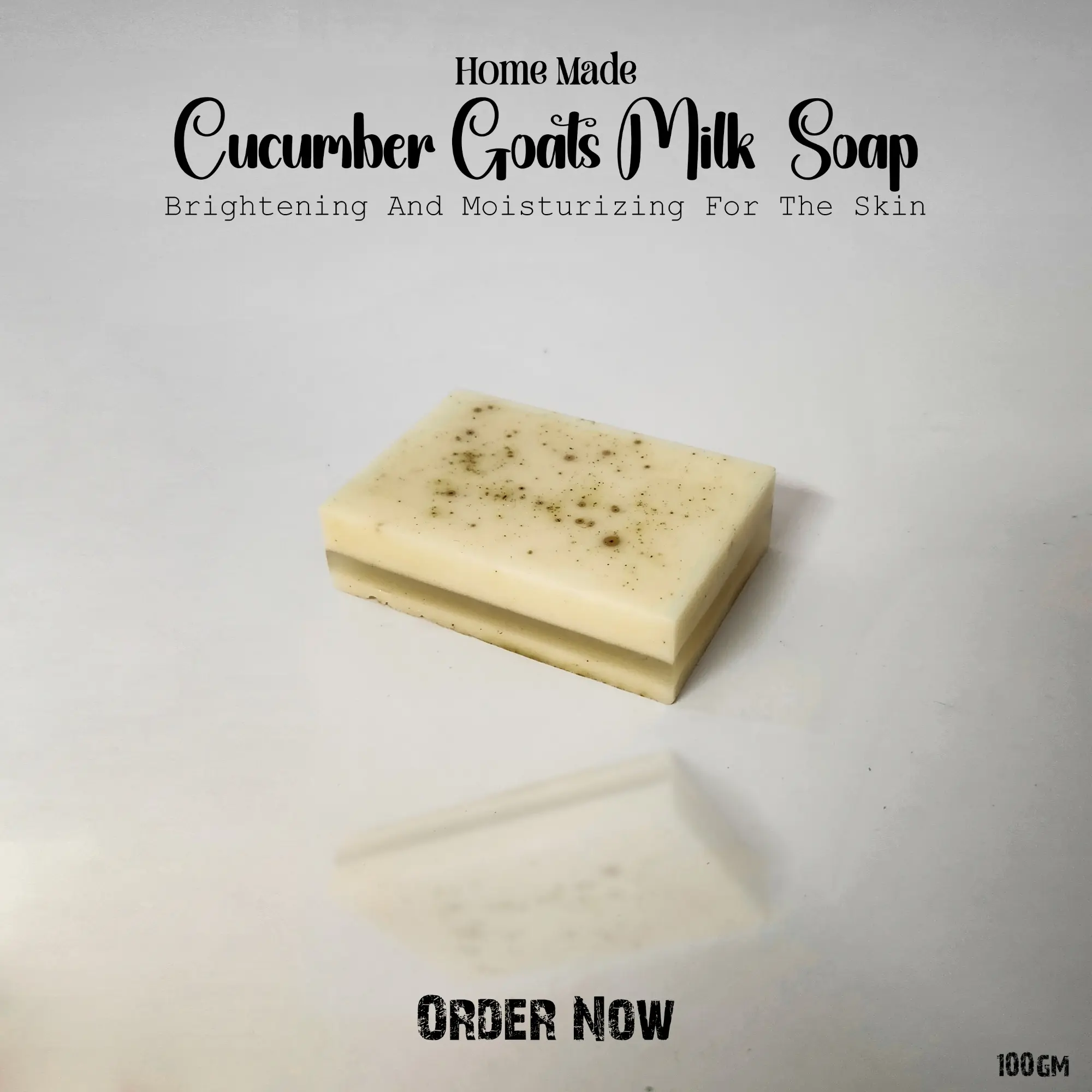 Picture of Homemade Goat Milk Enriched With Cucumber Soap 100gm