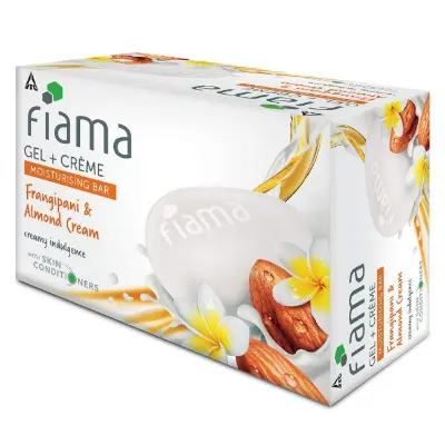 Picture of Fiama Gel Crème Moisturizing Bar, Frangipani And Almond Cream, For Creamy Indulgence, 125g Soap