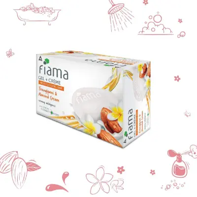Picture of Fiama Gel Crème Moisturizing Bar, Frangipani And Almond Cream, For Creamy Indulgence, 125g Soap