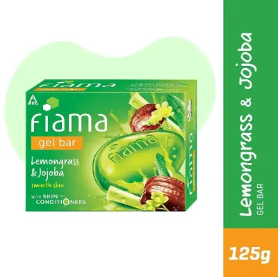 Picture of Fiama Gel Bar, Lemongrass and Jojoba for smooth skin, with skin conditioners, 125g