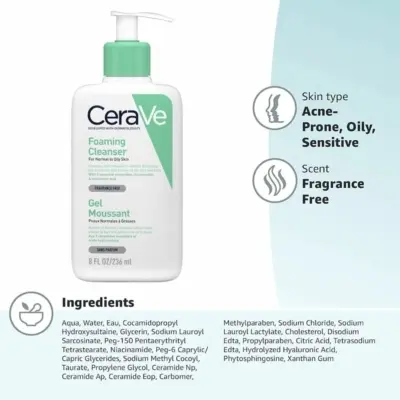 Picture of Cerave Foaming Cleanser For Normal To Oily Skin 236ml
